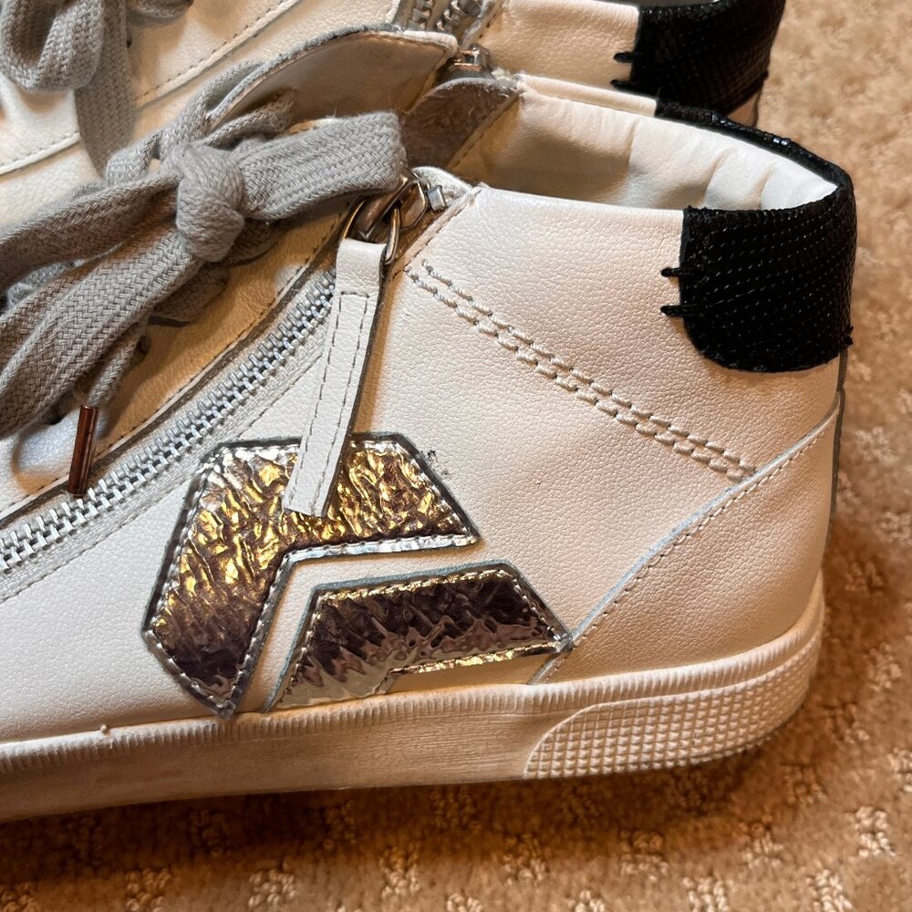 Dolce Vita Zonya Cooper Rose Gold Metallic High Top Sneaker Women’s Size 10 - Picture 7 of 15